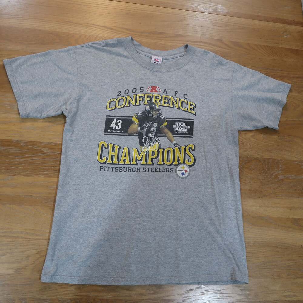 Vintage Y2K Pittsburgh Steelers Conference Champions T Shirt Men's Size XL 2005